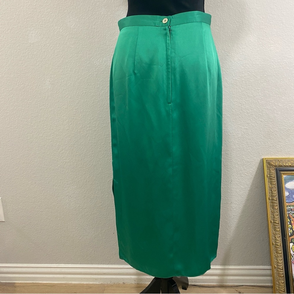 Lutz Teutloff Quiet Luxury Green Skirt, See Measurements, Fully Lined - Picture 2 of 8
